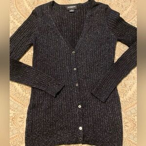 Liz Claiborne Black Sparkle Cardigan Sweater